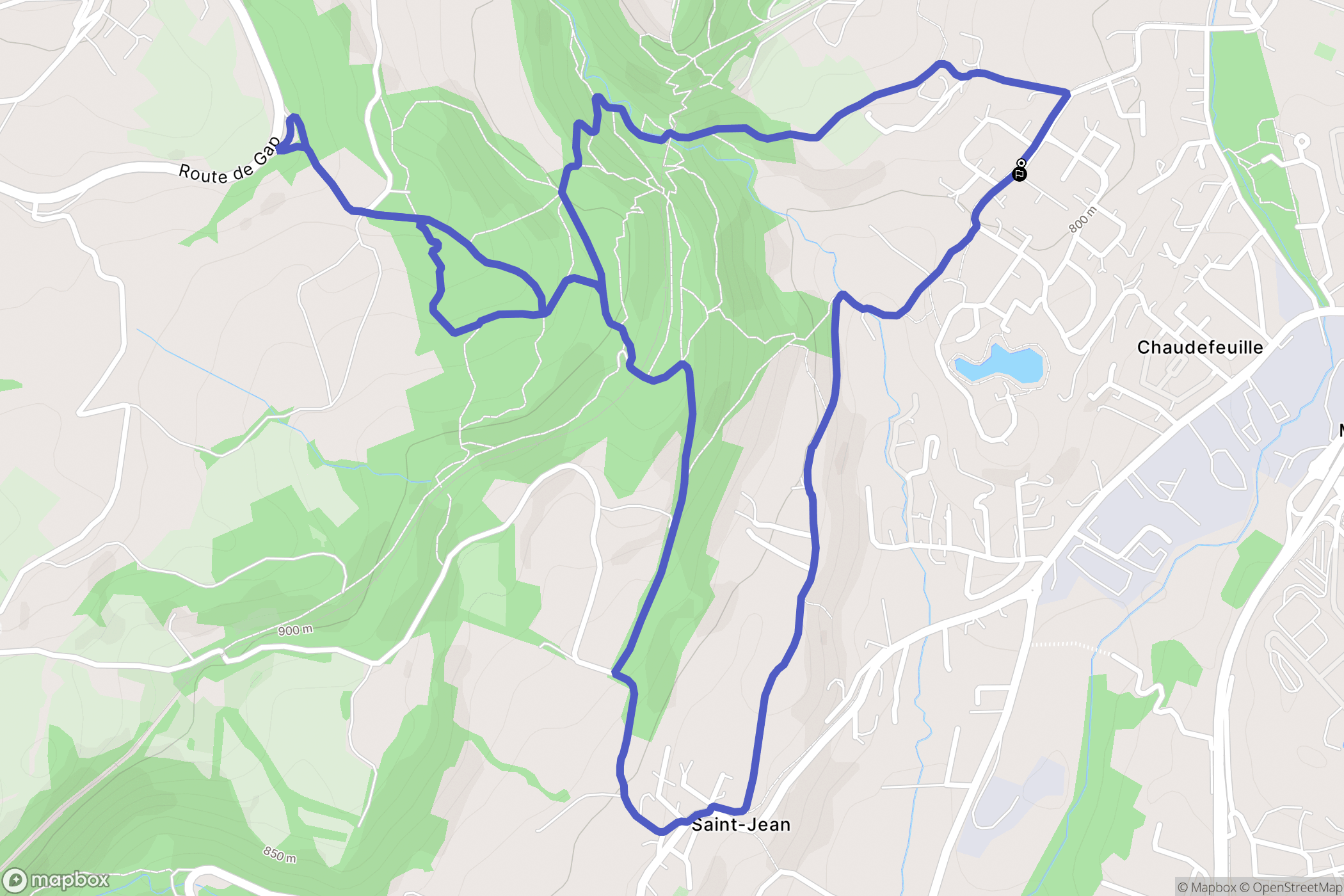 Gap : carte du parcours de randonnée - France