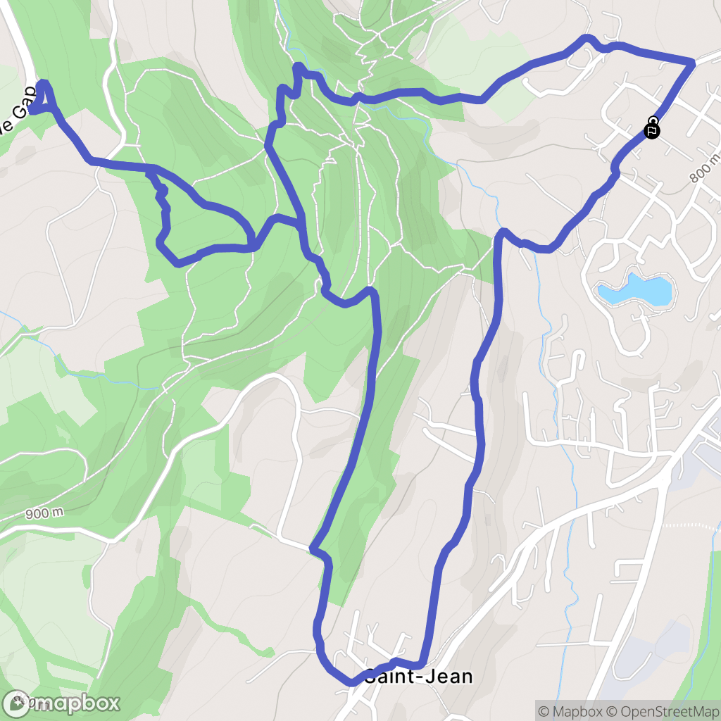 Gap : carte du parcours de randonnée - France