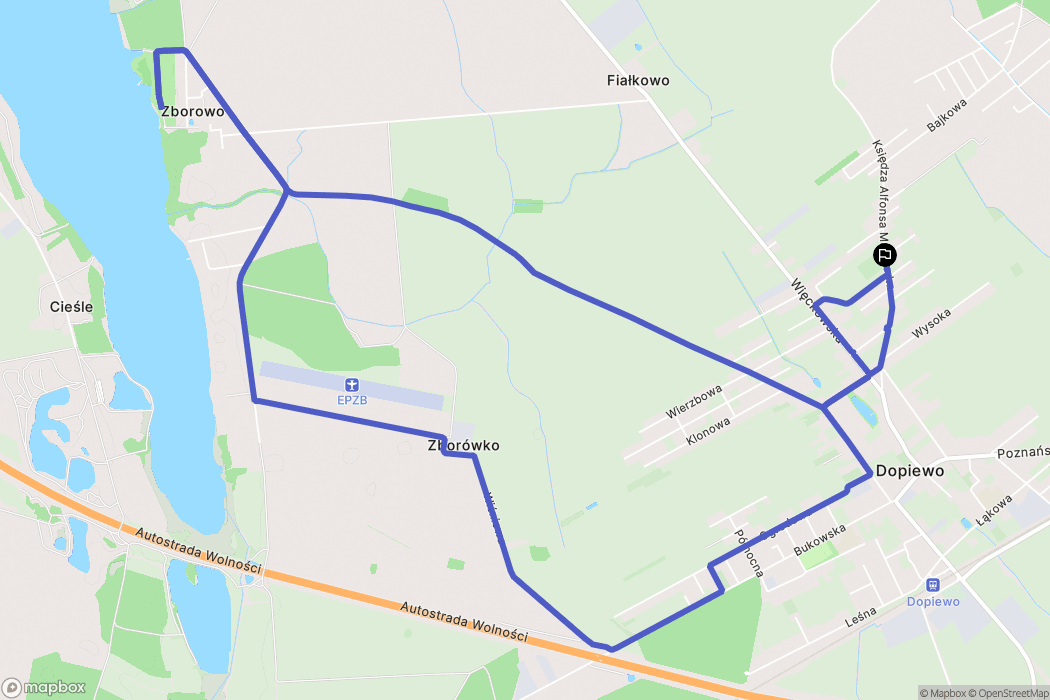 Dopiewo: mapa trasy - Poland