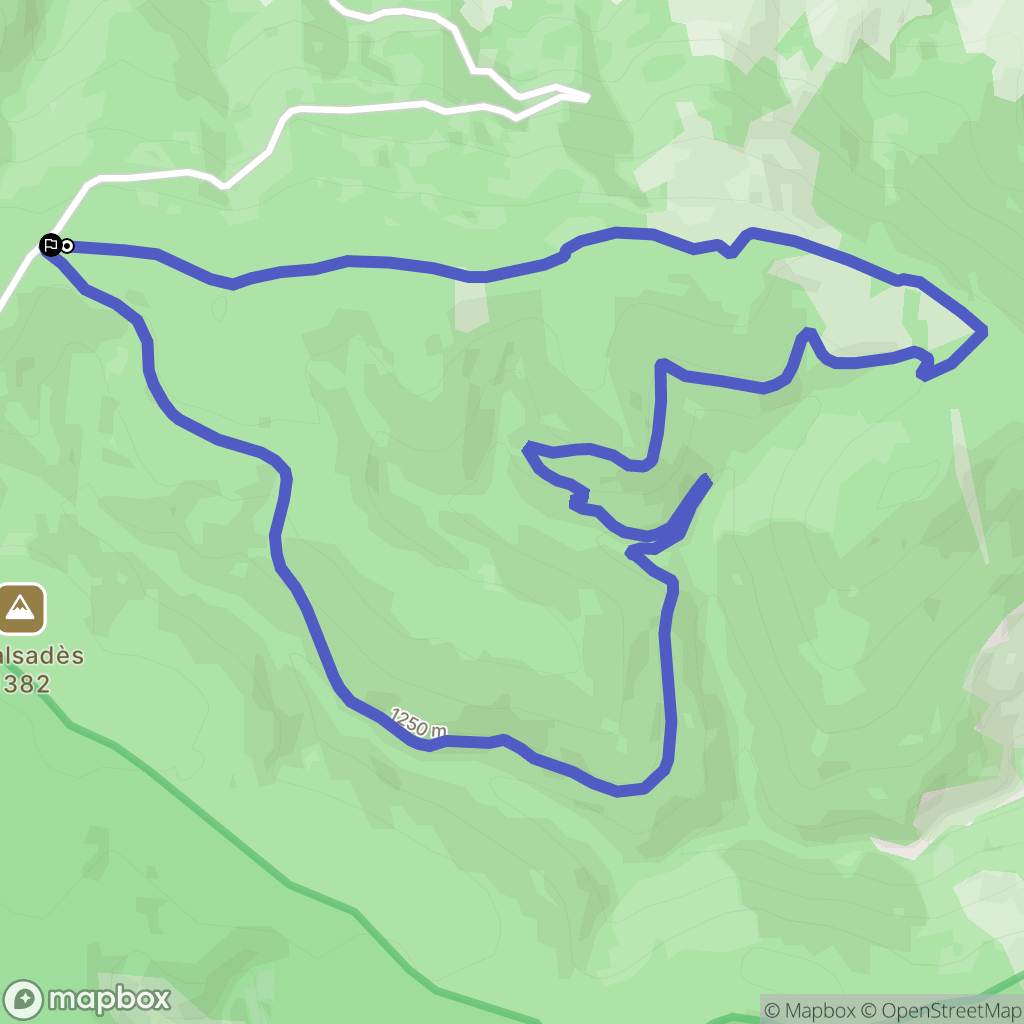 Mont Lozère et Goulet : carte du parcours de randonnée - France
