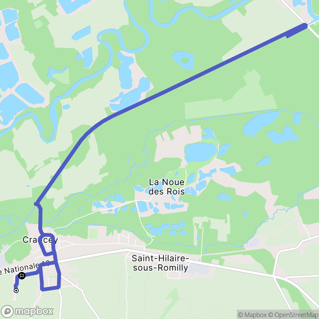 Crancey : carte du parcours de randonnée - France