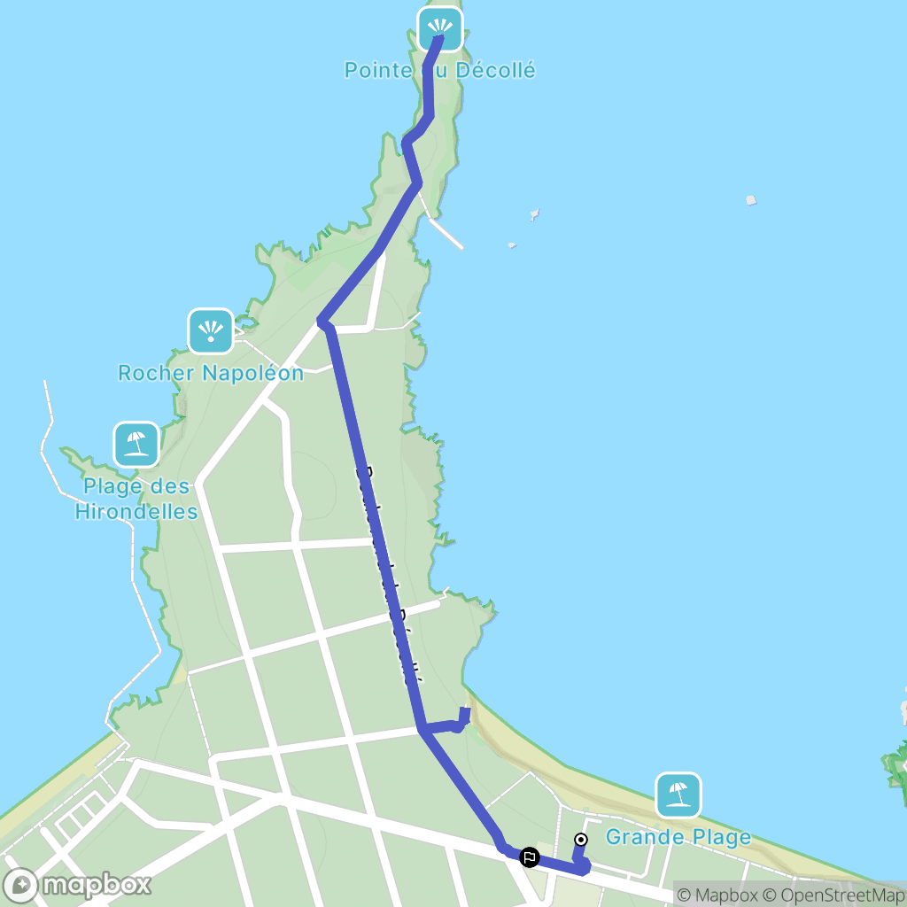 Saint-Lunaire : carte du parcours de randonnée - France