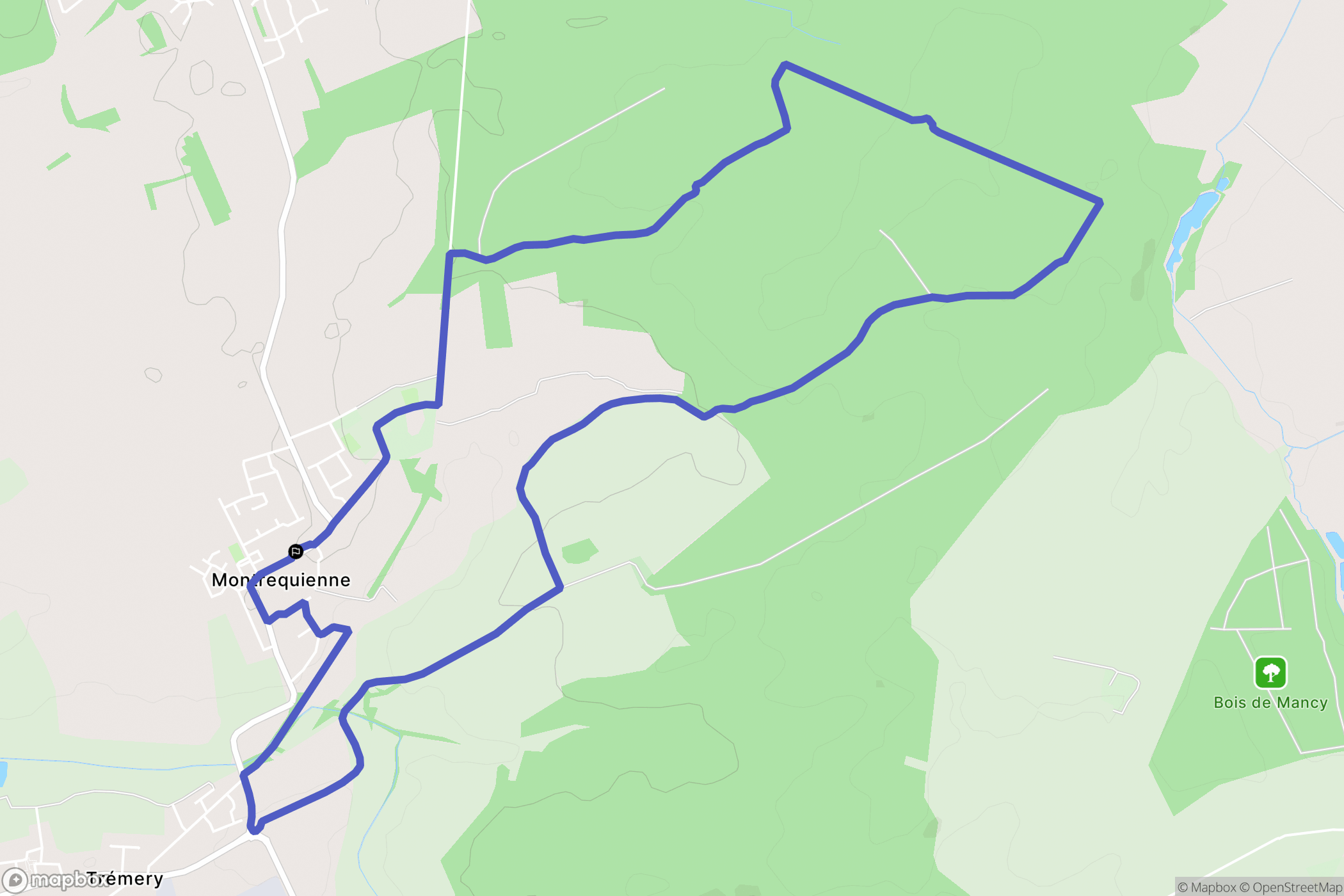 Rurange-lès-Thionville : carte du parcours de randonnée - France