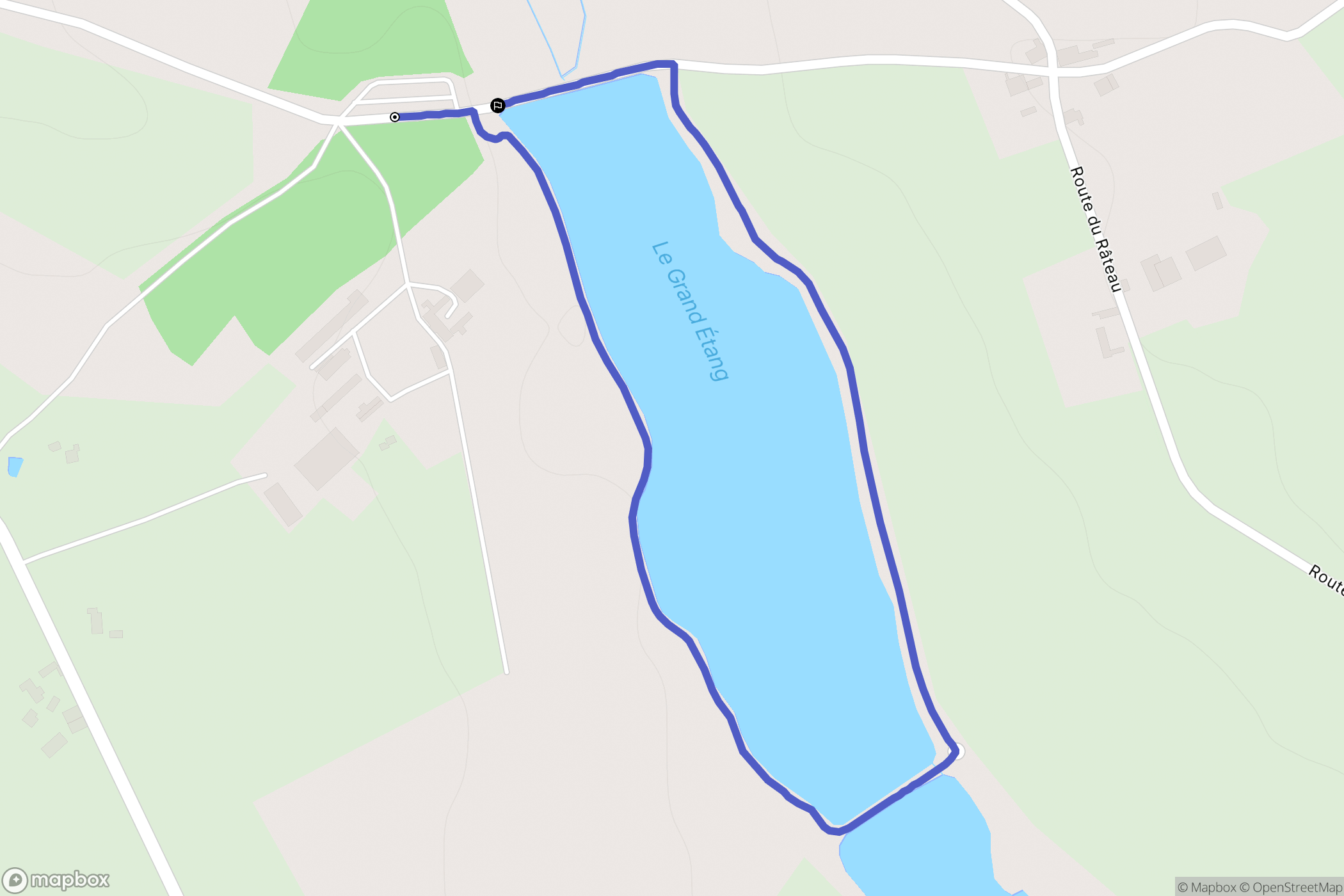 La Puye : carte du parcours de randonnée - France