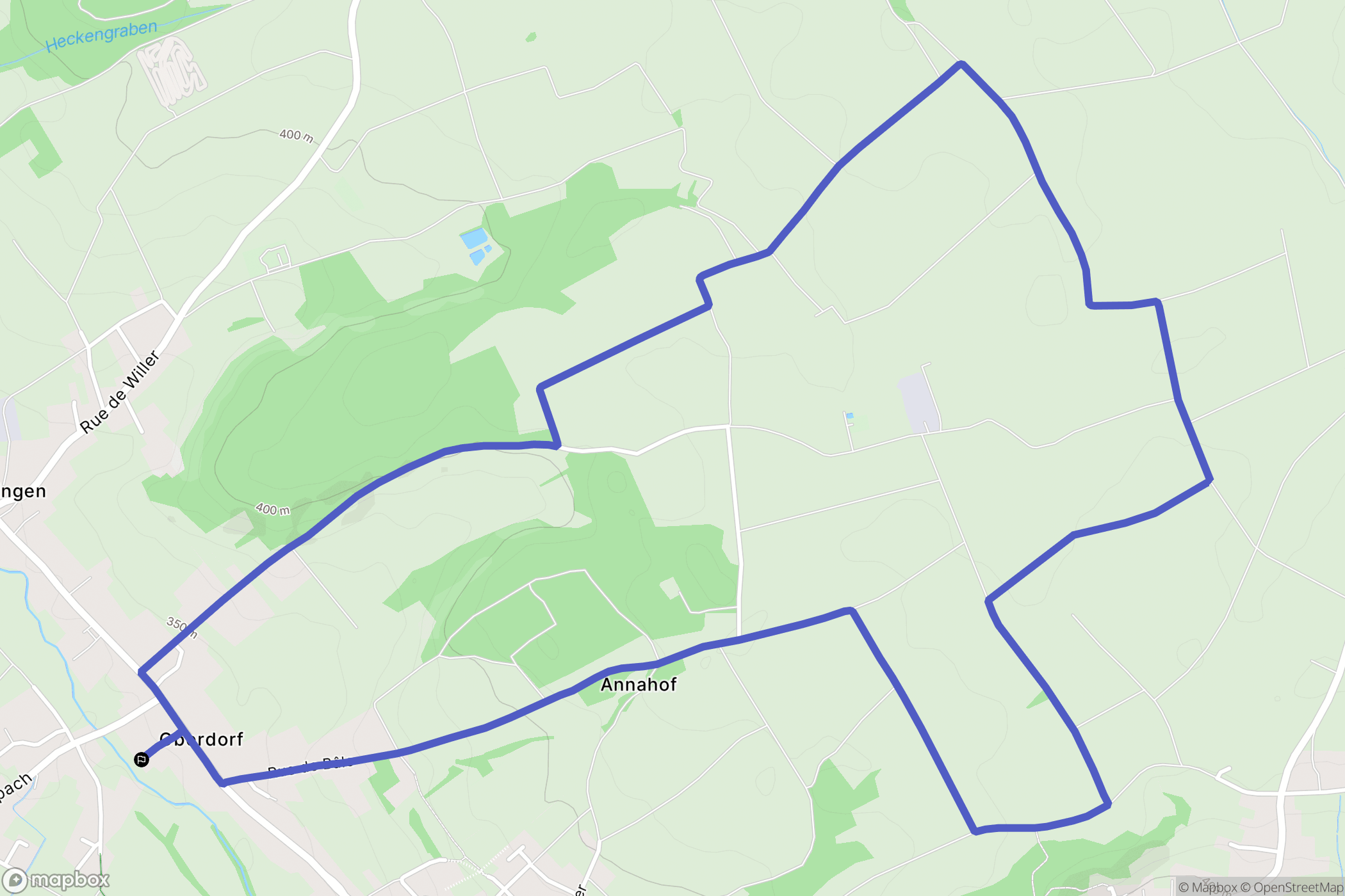 Illtal : carte du parcours de randonnée - France