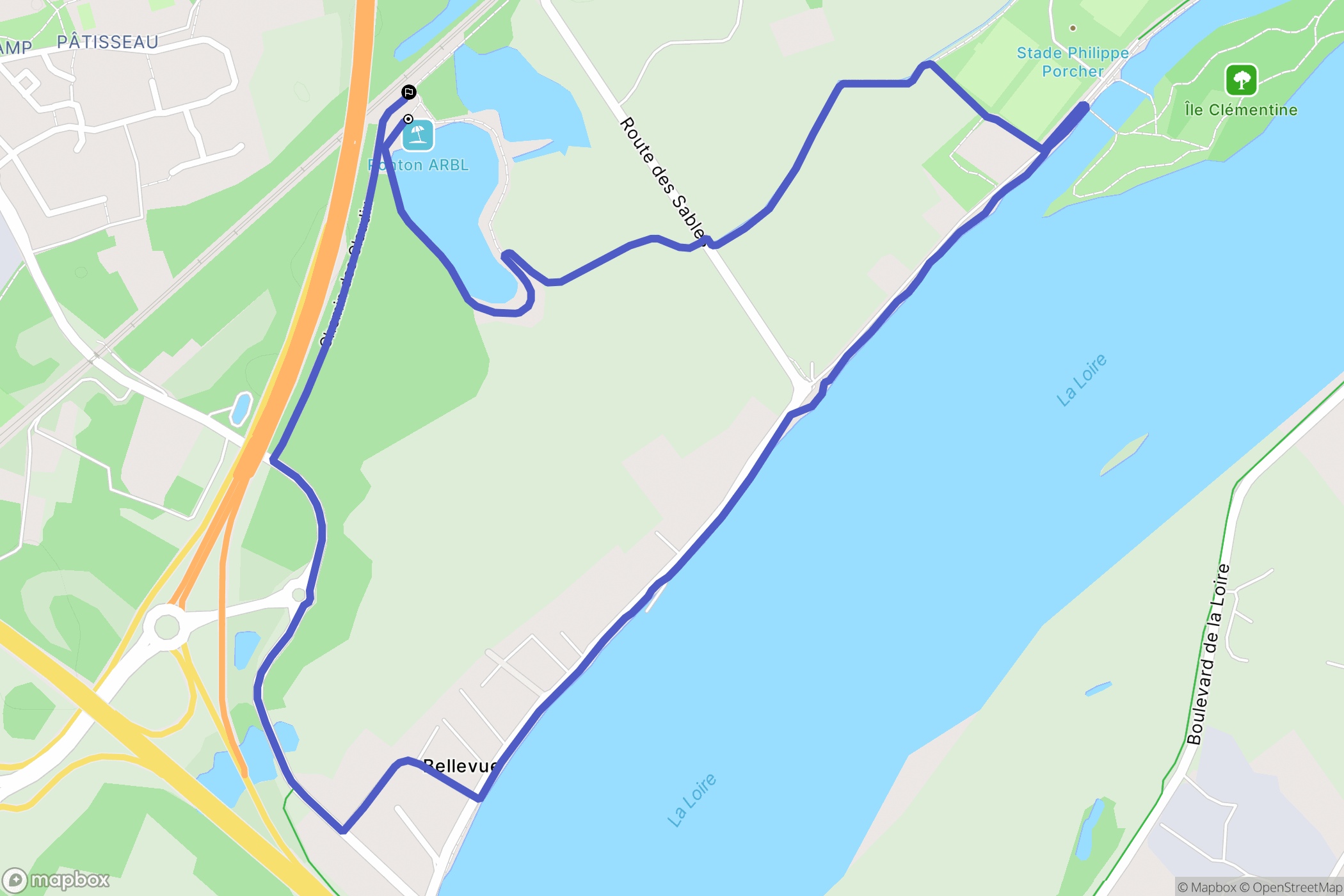 Sainte-Luce-sur-Loire : carte du parcours de randonnée - France