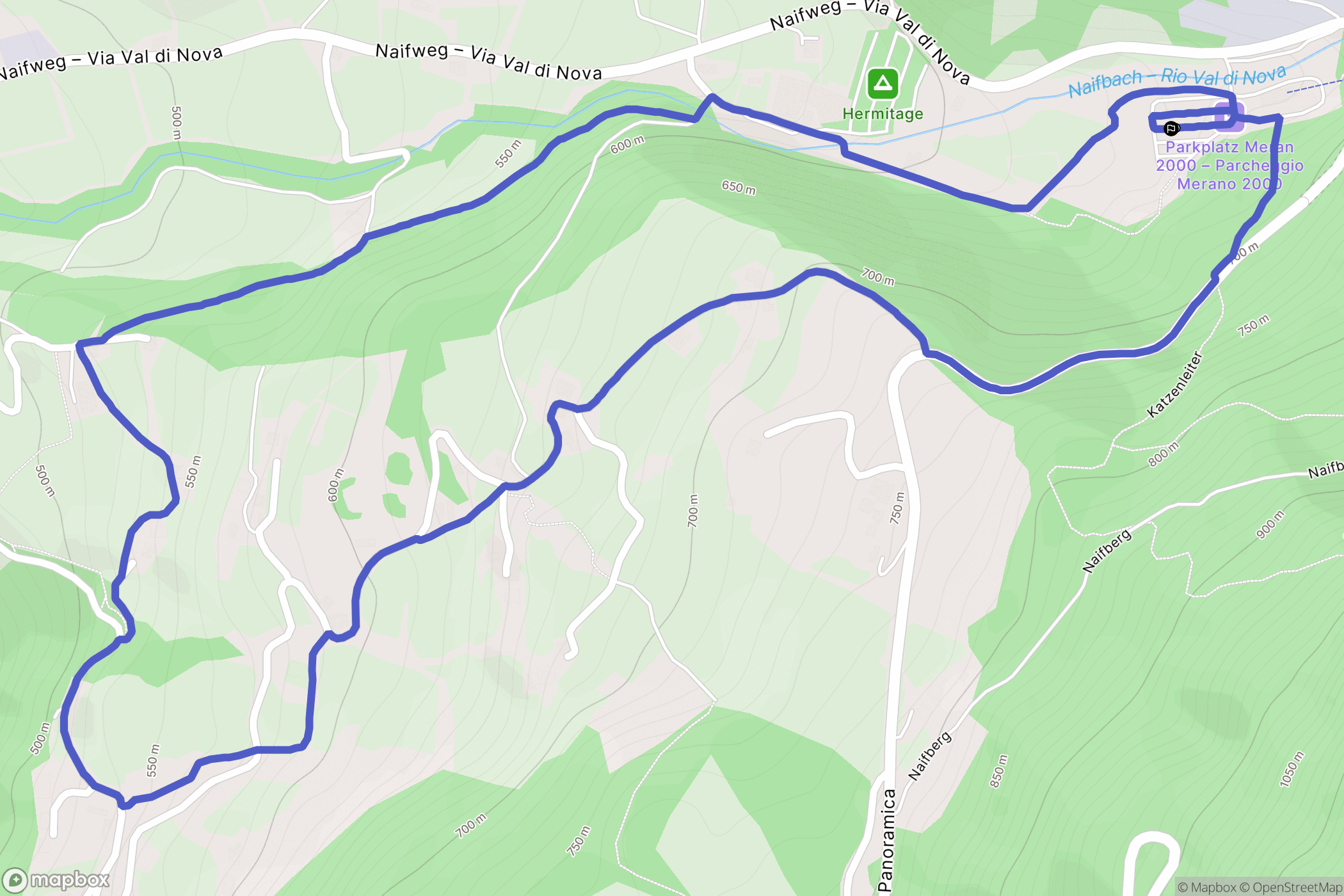  : carte du parcours de randonnée - Italy
