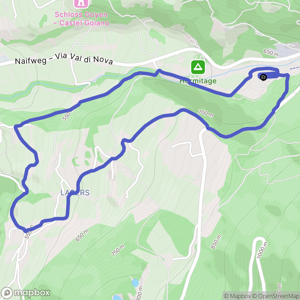  : carte du parcours de randonnée - Italy