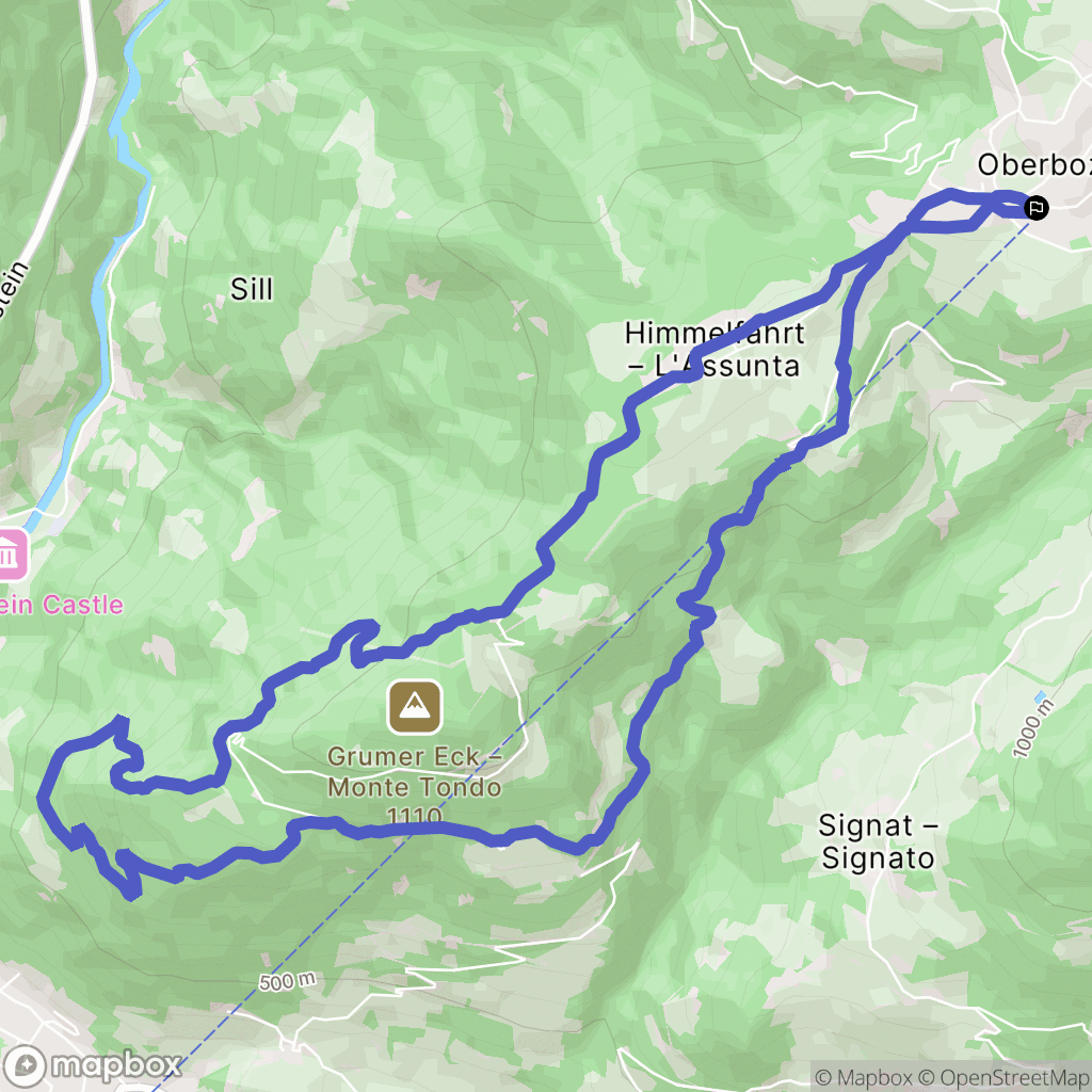 Soprabolzano : carte du parcours de randonnée - Italy