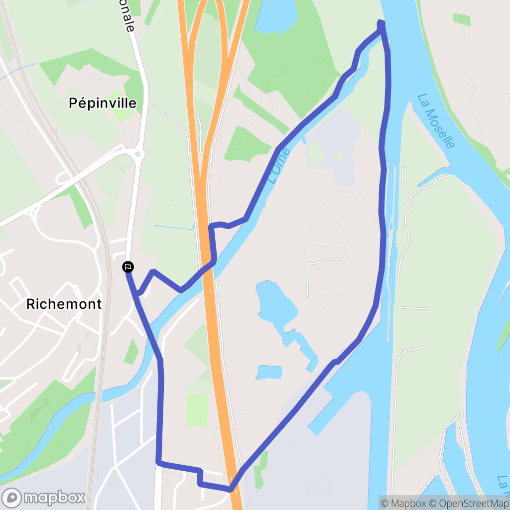Richemont : carte du parcours de randonnée - France