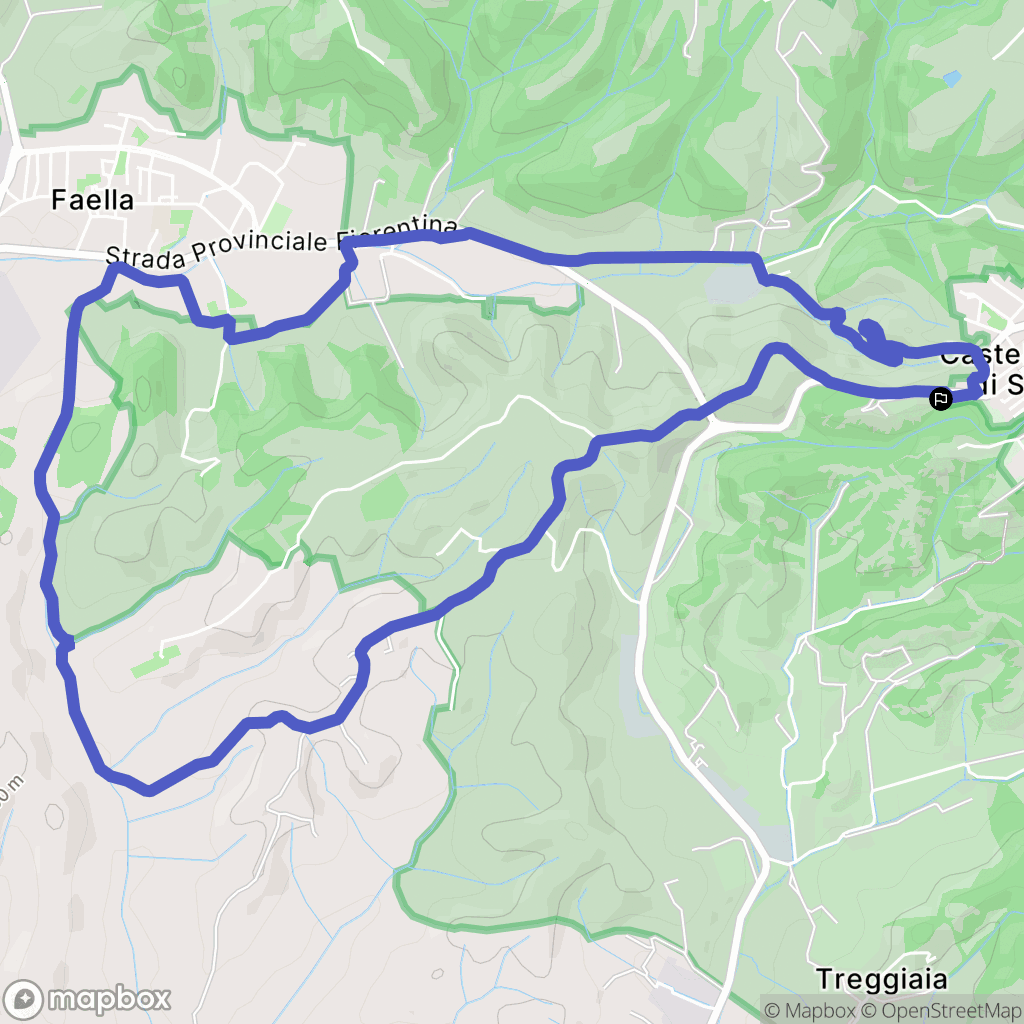 Castelfranco Piandiscò : carte du parcours de randonnée - Italy