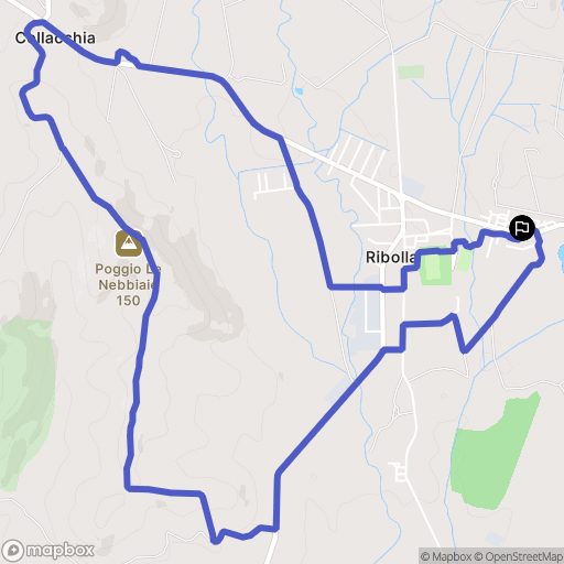 Ribolla : carte du parcours de randonnée - Italy