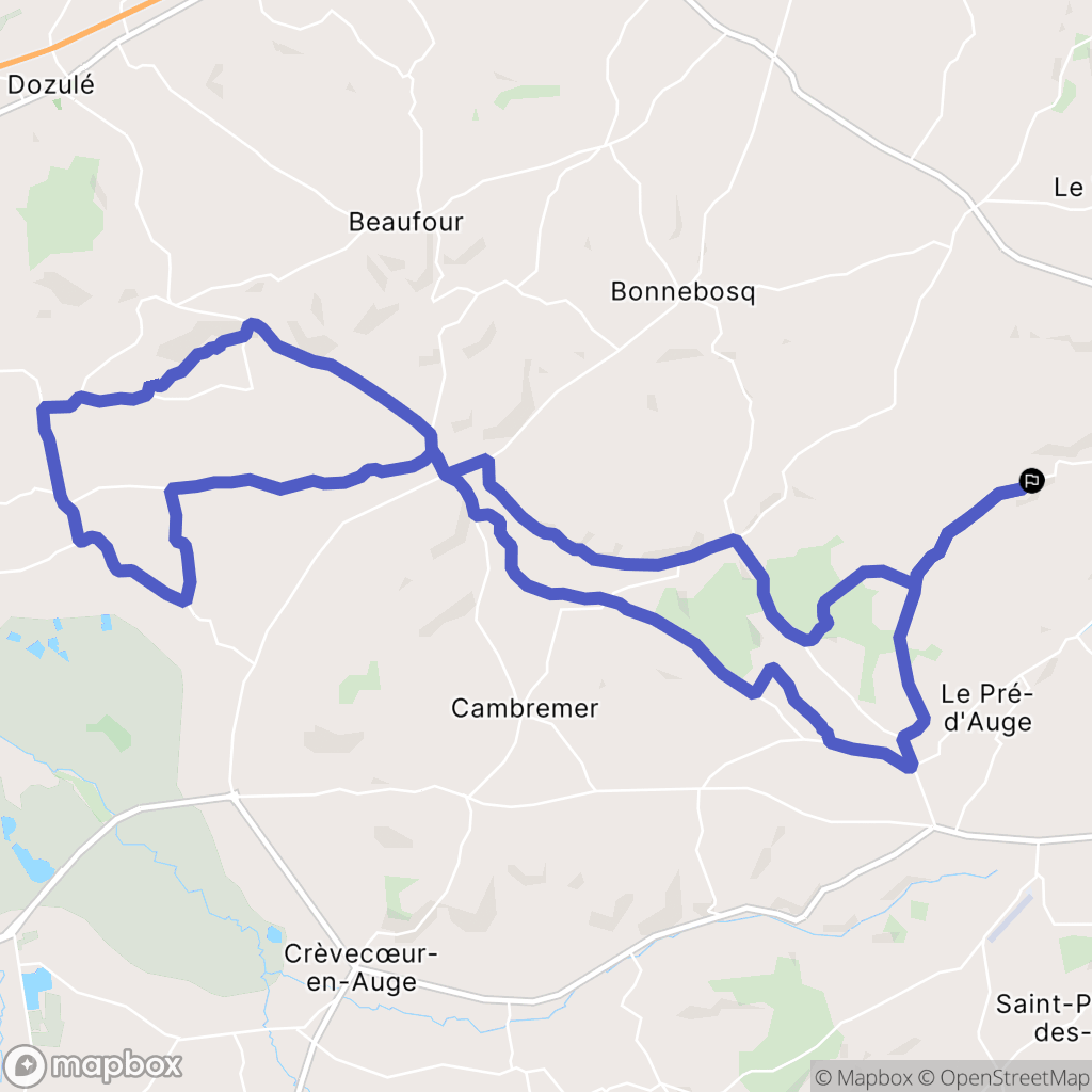 Manerbe : carte du parcours de randonnée - France