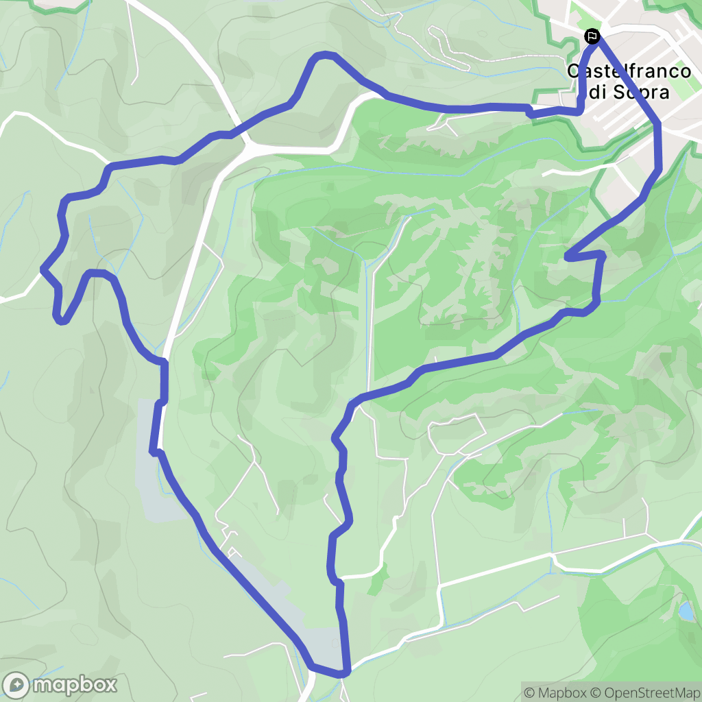 Castelfranco Piandiscò : carte du parcours de randonnée - Italy