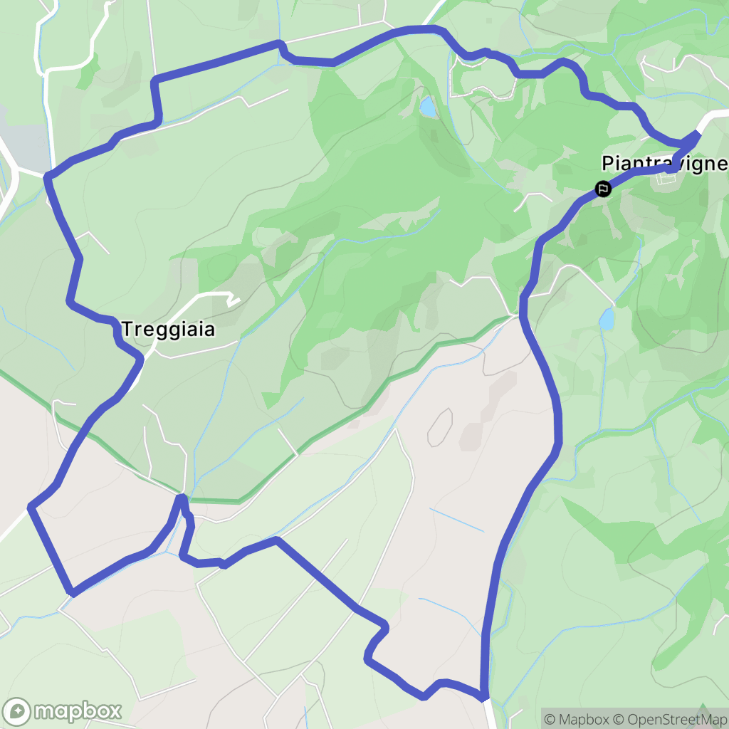 Piantravigne : carte du parcours de randonnée - Italy
