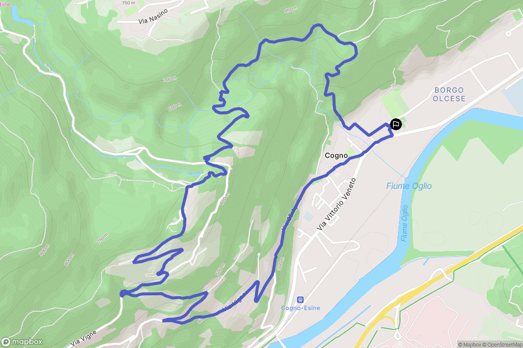Piamborno : carte du parcours de randonnée - Italy