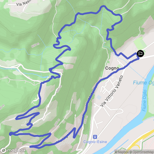 Piamborno : carte du parcours de randonnée - Italy