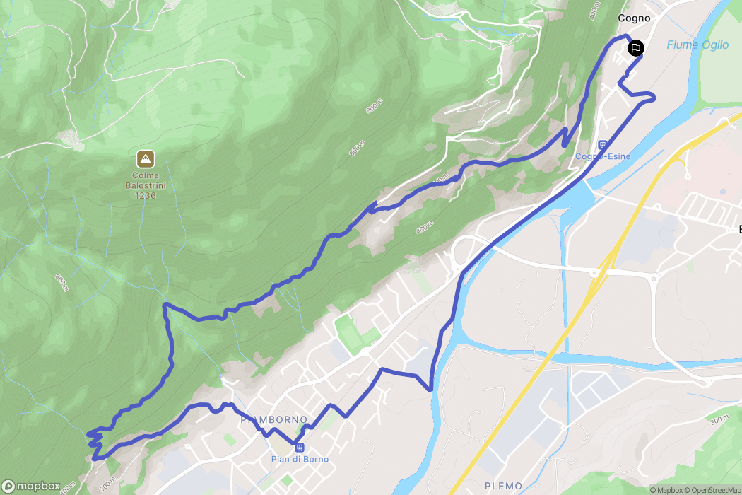 Piamborno : carte du parcours de randonnée - Italy