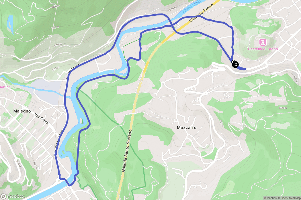  : carte du parcours de randonnée - Italy