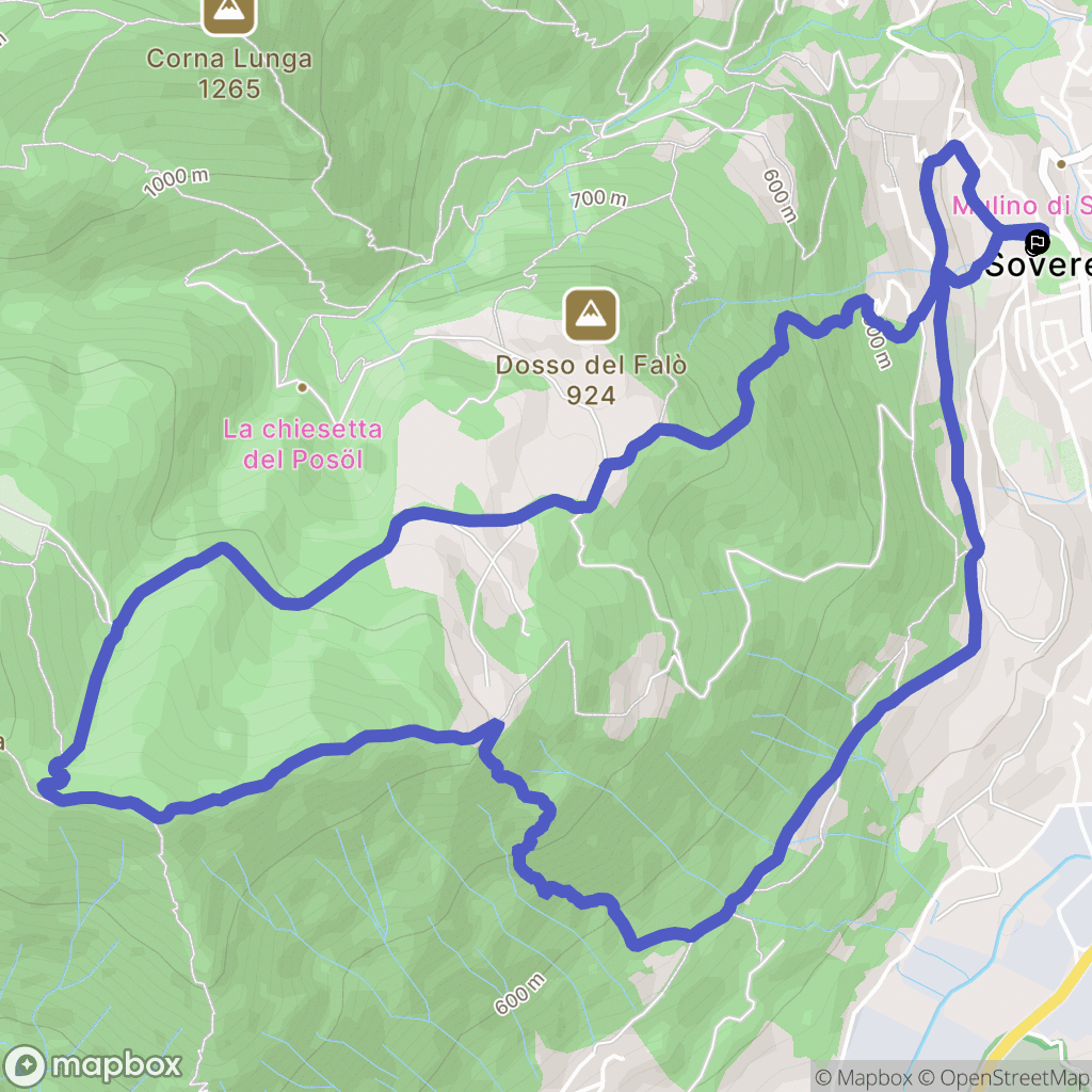 Sovere : carte du parcours de randonnée - Italy