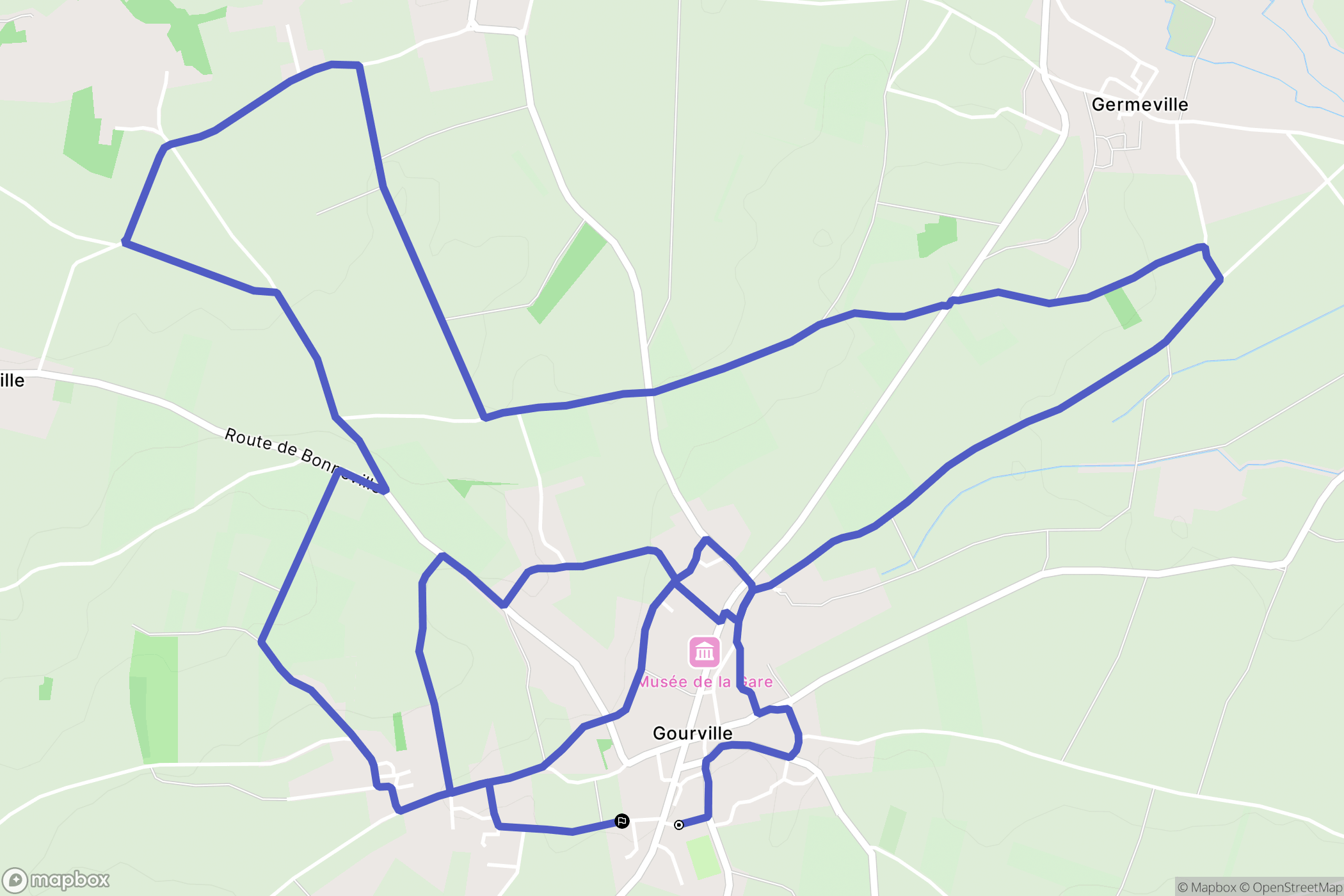 Rouillac : carte du parcours de randonnée - France