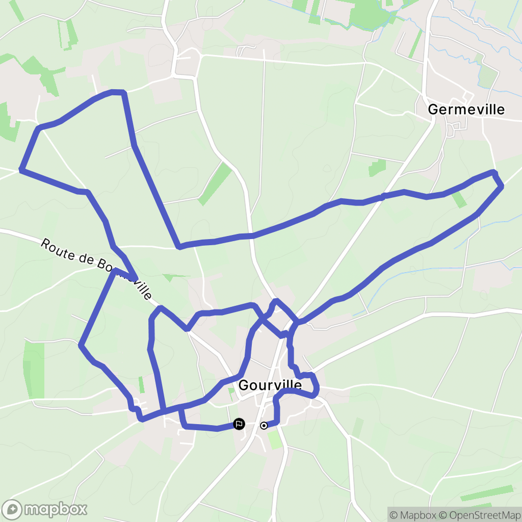 Rouillac : carte du parcours de randonnée - France