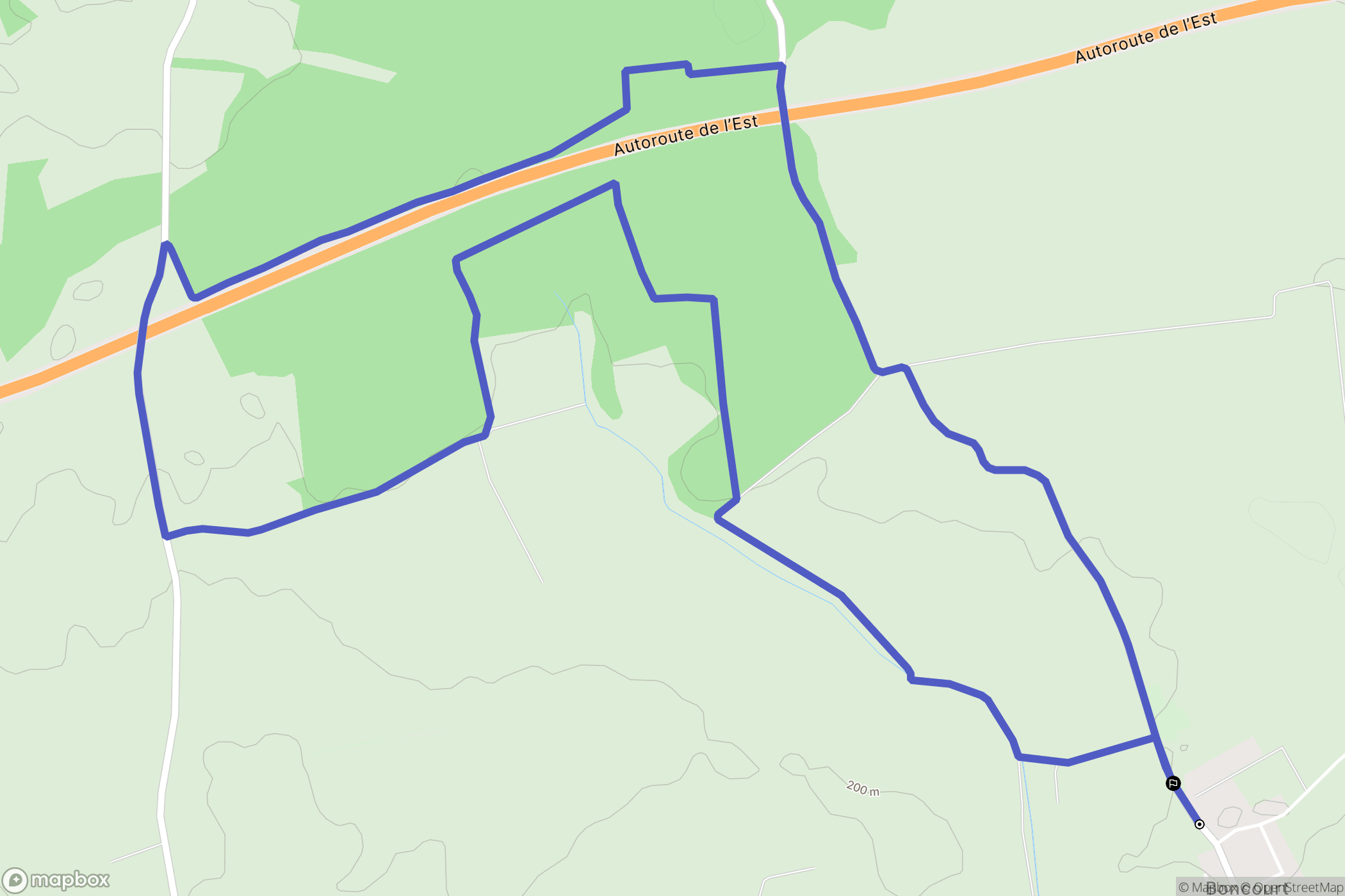 Boncourt : carte du parcours de randonnée - France