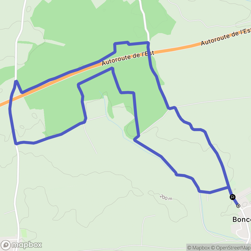 Boncourt : carte du parcours de randonnée - France