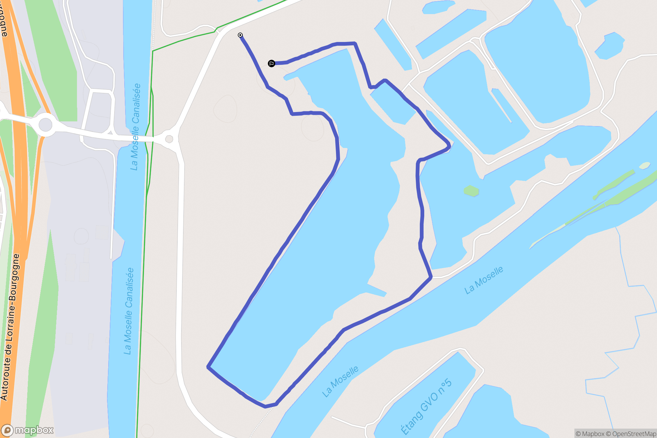 Mondelange : carte du parcours de randonnée - France