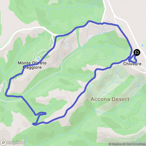Chiusure : carte du parcours de randonnée - Italy
