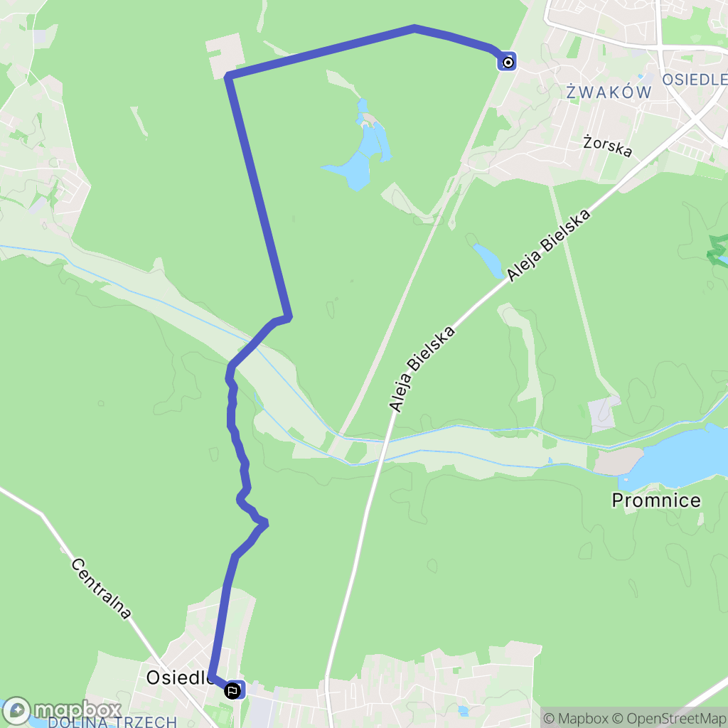 Tychy: mapa trasy - Poland