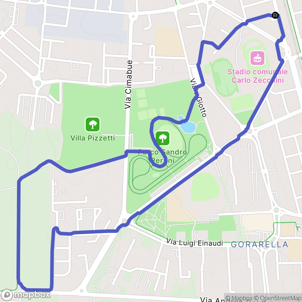 Grosseto : carte du parcours de randonnée - Italy