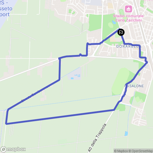 Grosseto : carte du parcours de randonnée - Italy