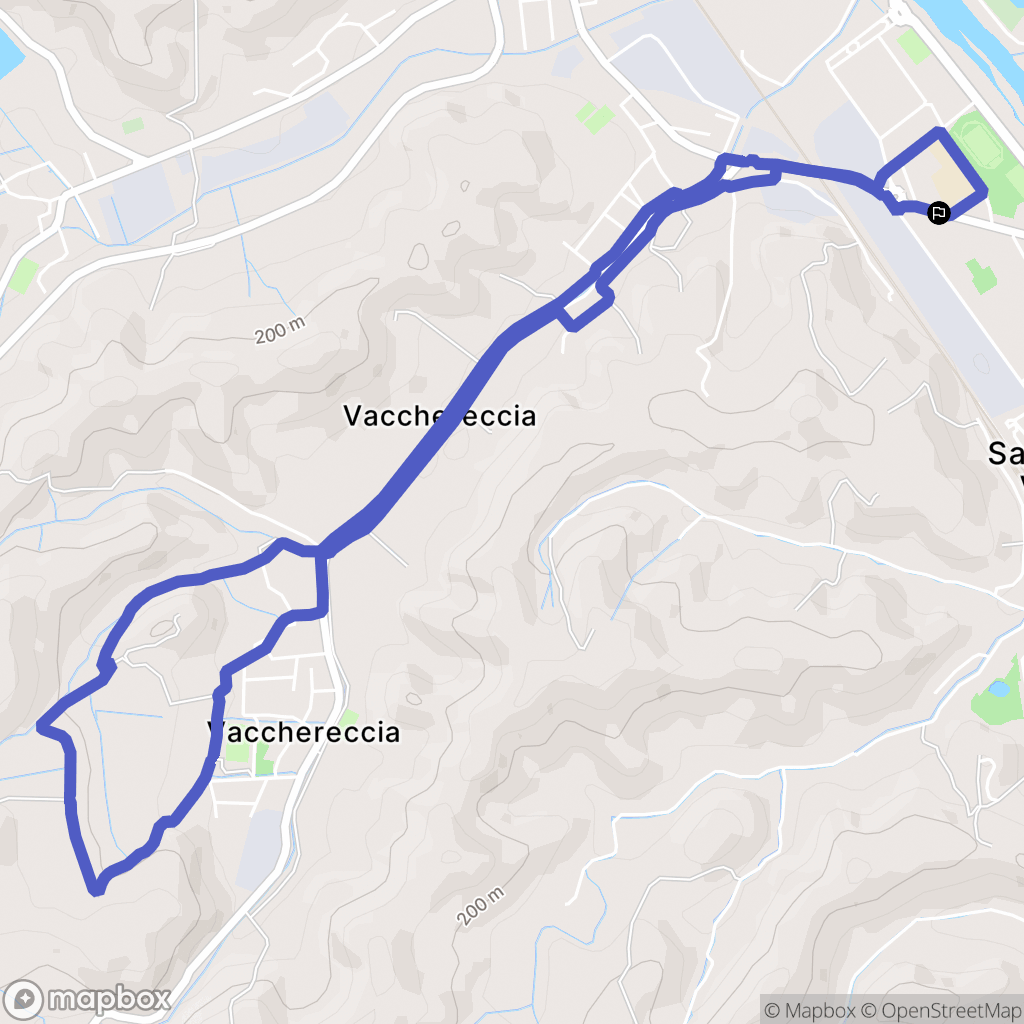 San Giovanni Valdarno : carte du parcours de randonnée - Italy