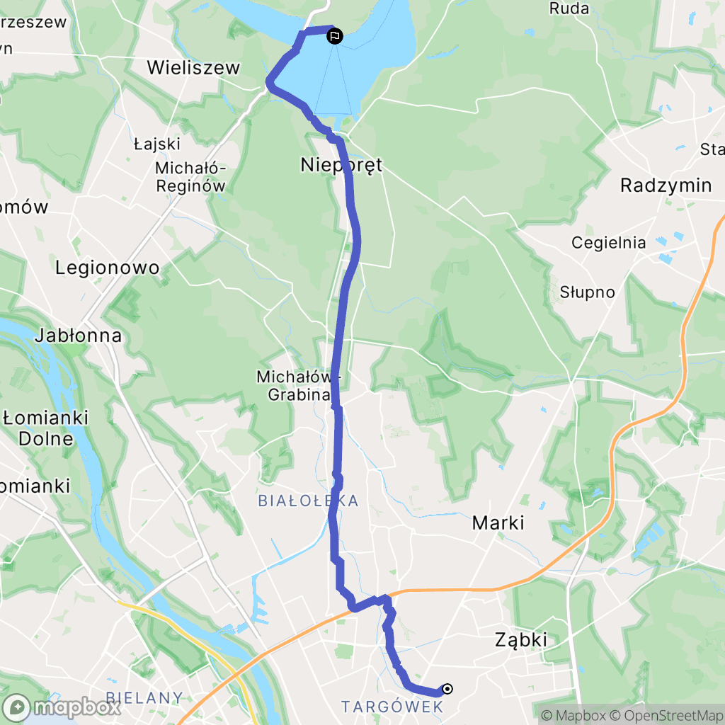 Warszawa: mapa trasy - Poland