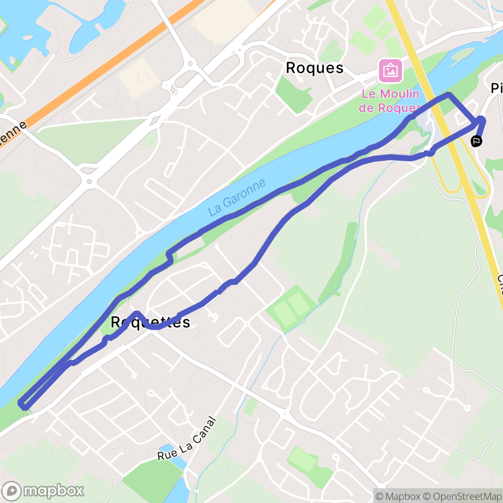 Pinsaguel : carte du parcours de randonnée - France