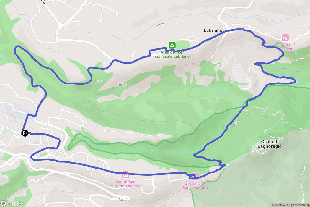 Bagnoregio : carte du parcours de randonnée - Italy
