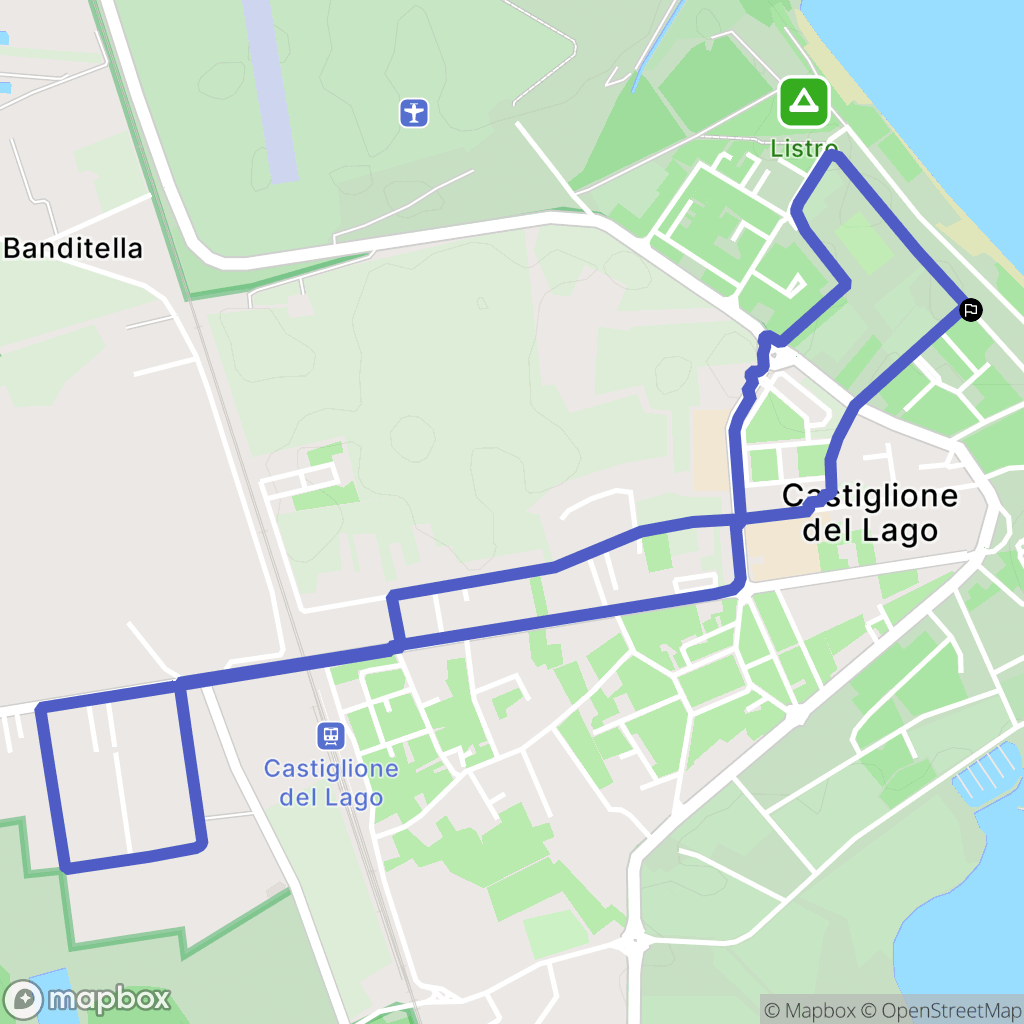 Castiglione del Lago : carte du parcours de randonnée - Italy
