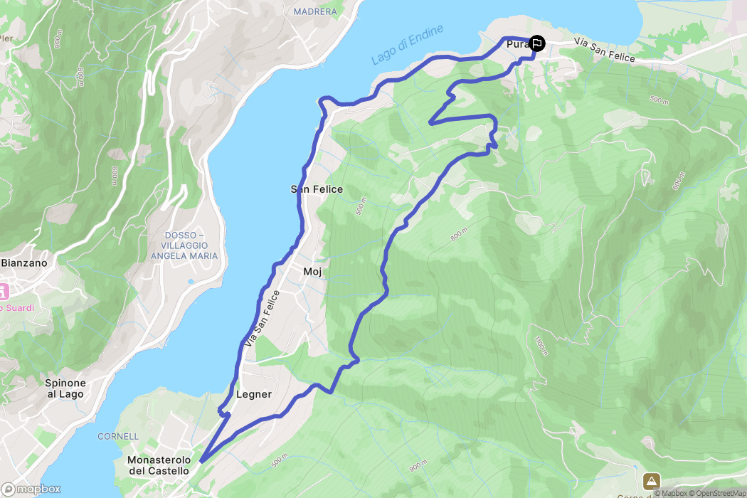 : carte du parcours de randonnée - Italy