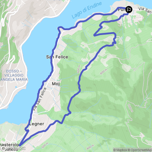  : carte du parcours de randonnée - Italy