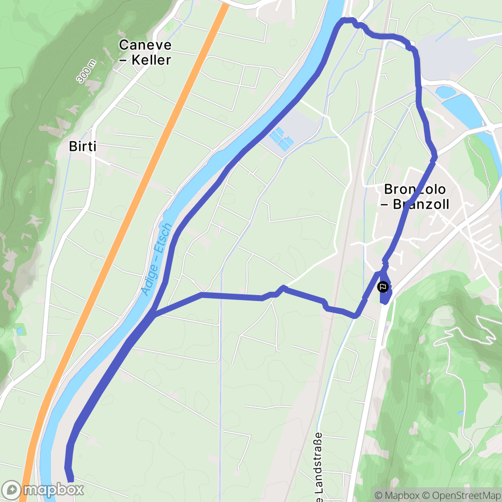 Bronzolo : carte du parcours de randonnée - Italy