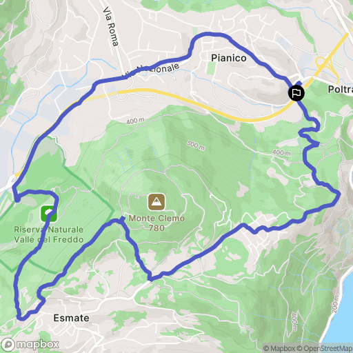 : carte du parcours de randonnée - Italy
