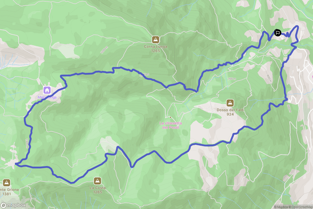 Sovere : carte du parcours de randonnée - Italy