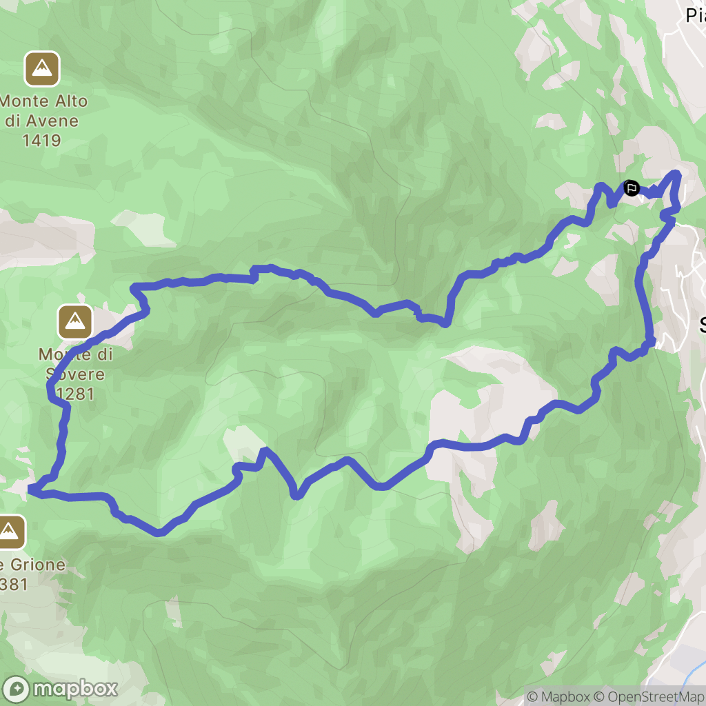 Sovere : carte du parcours de randonnée - Italy