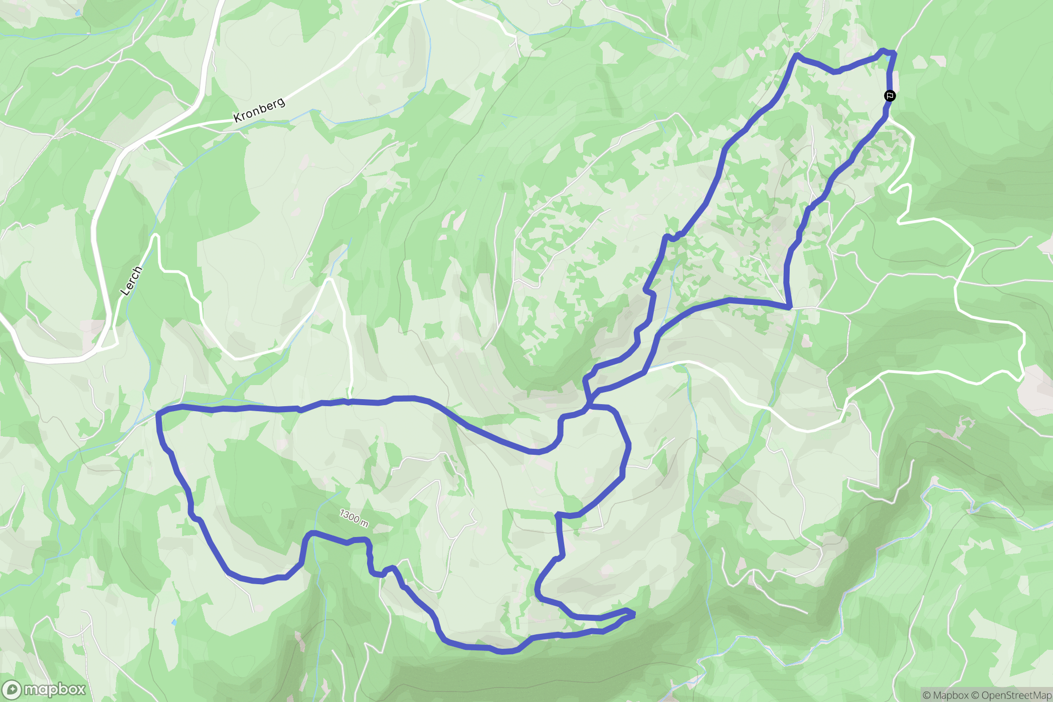: carte du parcours de randonnée - Italy