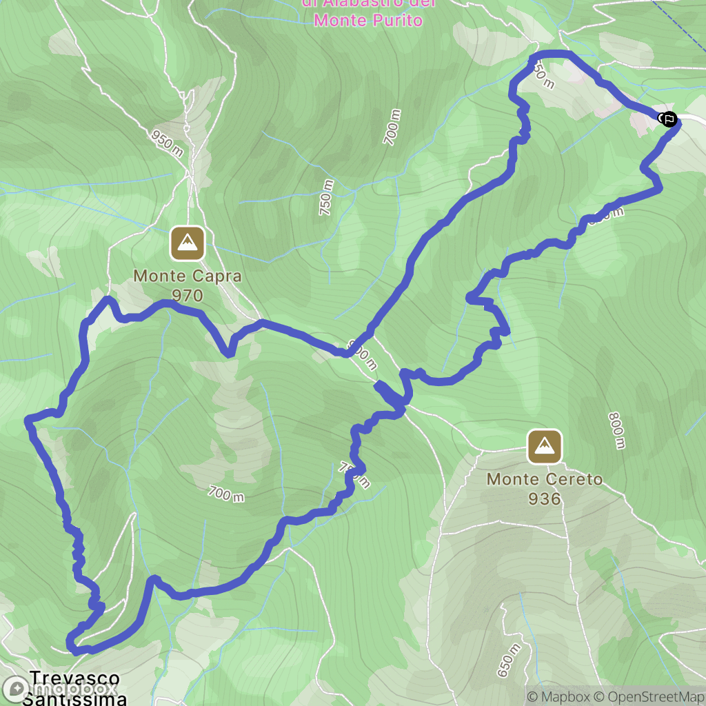  : carte du parcours de randonnée - Italy