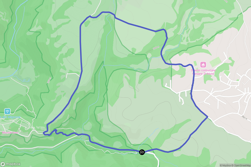  : carte du parcours de randonnée - Italy
