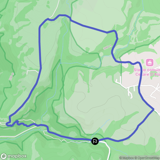  : carte du parcours de randonnée - Italy