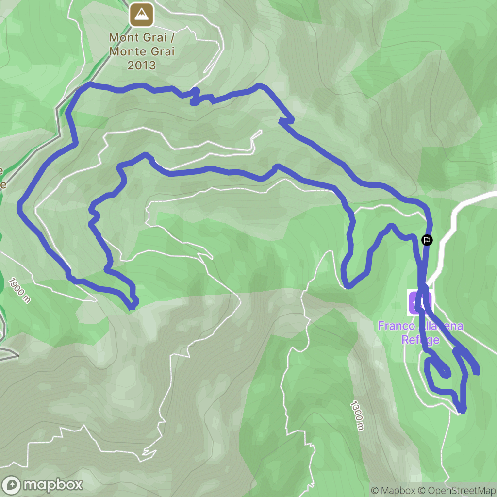 : carte du parcours de randonnée - Italy