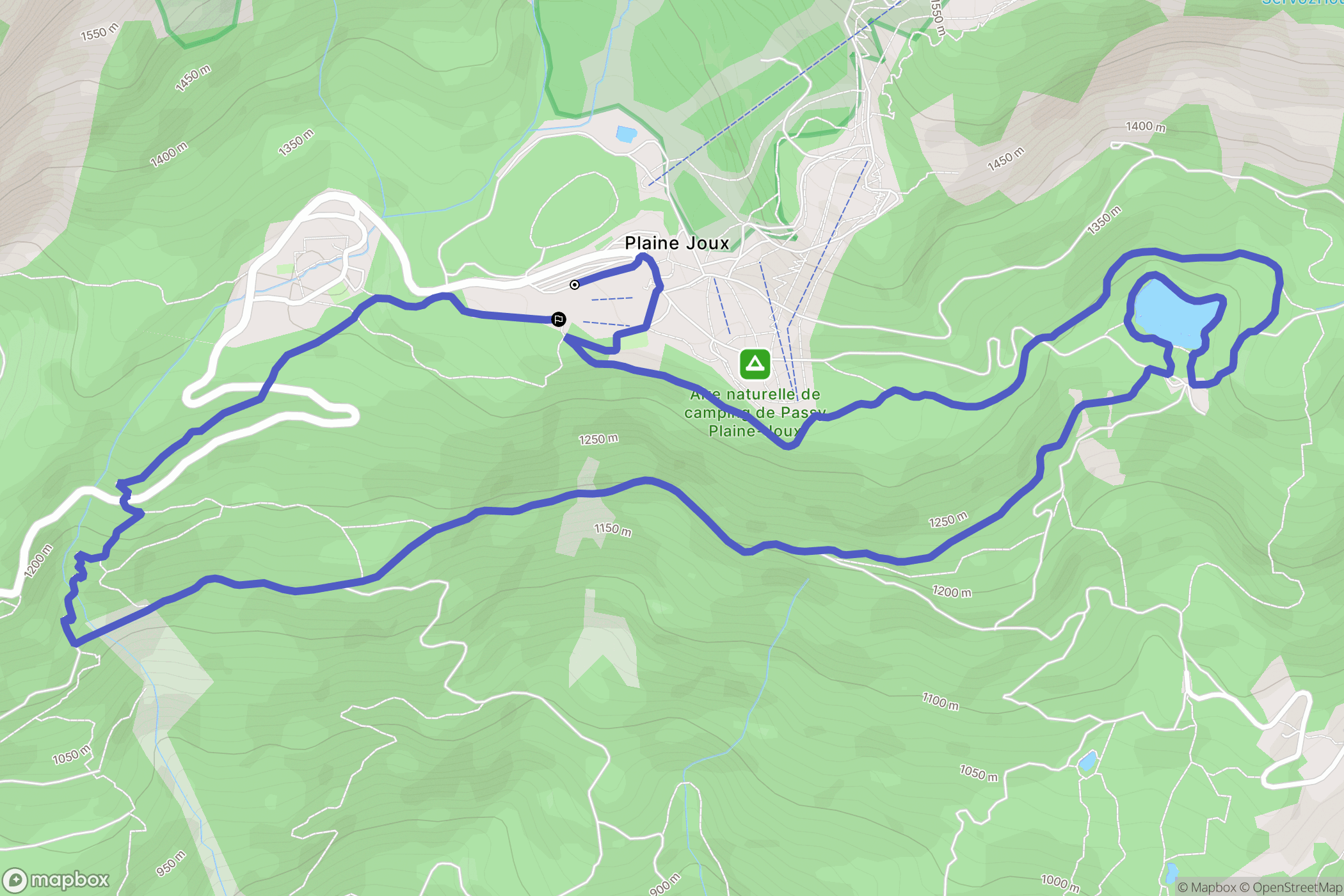 Passy : carte du parcours de randonnée - France